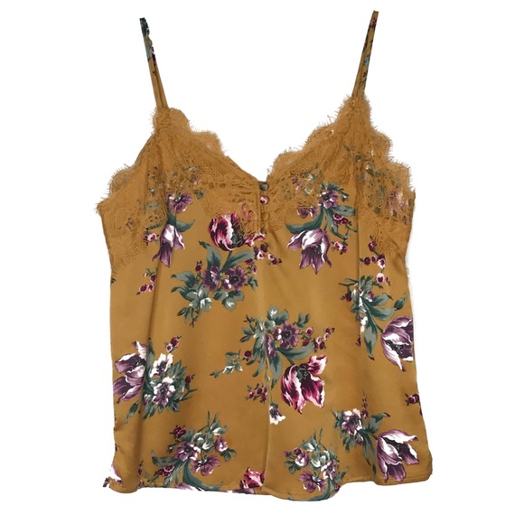 Abercrombie & Fitch Tops - Abercrombie & Fitch Yellow Floral Camisole Tank